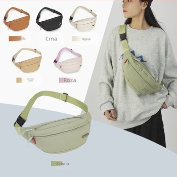 Crossbody torba — gradska jednostavnost, Oxford platno, zatvarač, laminirani džep, unutarnji džep