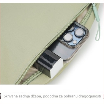 Crossbody torba — gradska jednostavnost, Oxford platno, zatvarač, laminirani džep, unutarnji džep