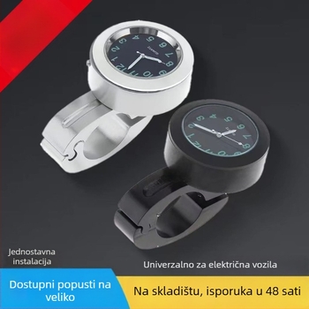 Vodootporan sat za motocikl, podesiv kut, mjerač temperature i vlage s pokazivačem, kućište od legure, mehanizam Z618
