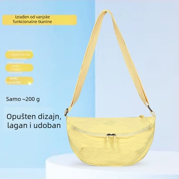 Crossbody torba - vodootporan Taslan, velik kapacitet, unisex, za sport na otvorenom, vezeni uzorak
