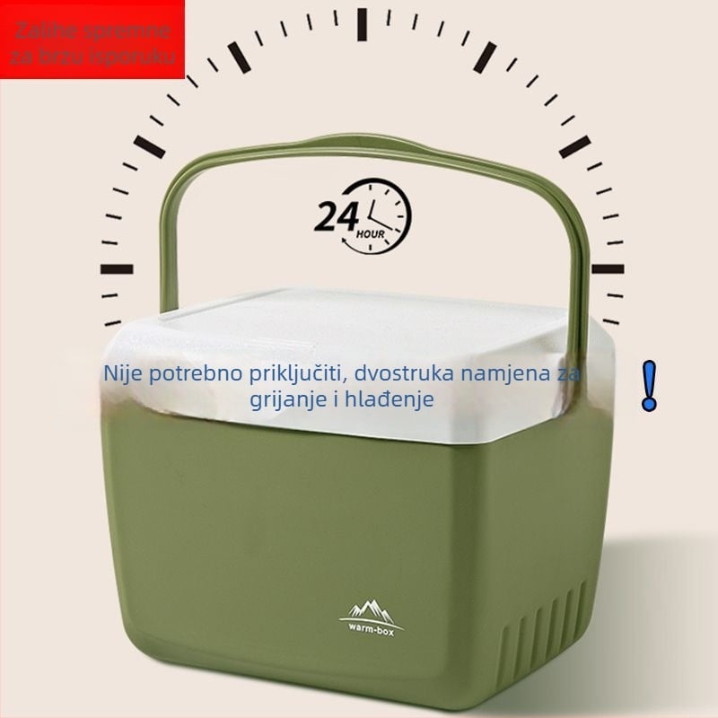 Izolirana kutija za hranu za vozilo i vanjsko kampiranje (gumeni materijal, funkcija samopumpanja, ledeni paket)