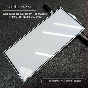 Kaljeno staklo zaštitni film za prednji zaslon Red Magic 9 Pro+ Esports Air s matnom rubom za Z70