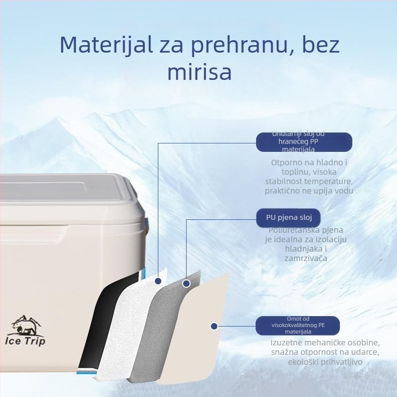 Ice Energy Prijenosna izolirana kutija za hlađenje 18L s PU pjenom