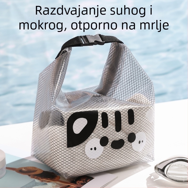 Kozmetička torbica, kockasti oblik, EVA materijal, višefunkcionalna, model RY008, za putovanja, skladištenje šminke i spavaće sobe.