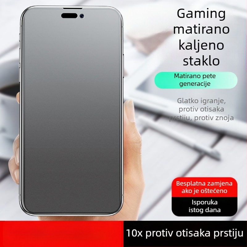 Matirano staklo zaštitnik zaslona za iPhone 14 Pro, 14 Pro Max, 12 Mini i iPhone X, zaštita očiju zelenim svjetlom