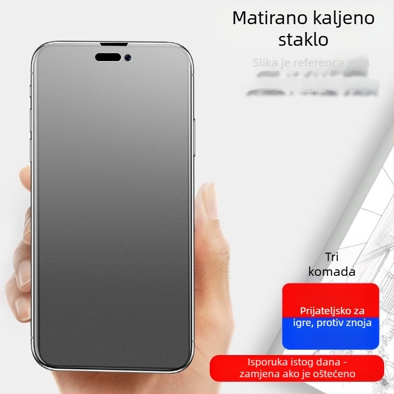 Matirano staklo zaštitnik zaslona za iPhone 14 Pro, 14 Pro Max, 12 Mini i iPhone X, zaštita očiju zelenim svjetlom