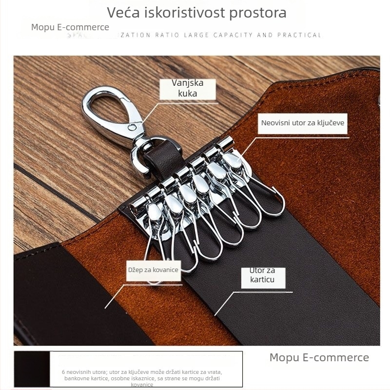 Platnena torbica za ključeve, unisex, korejski stil pojasa za ključeve, kompaktna i prostrana