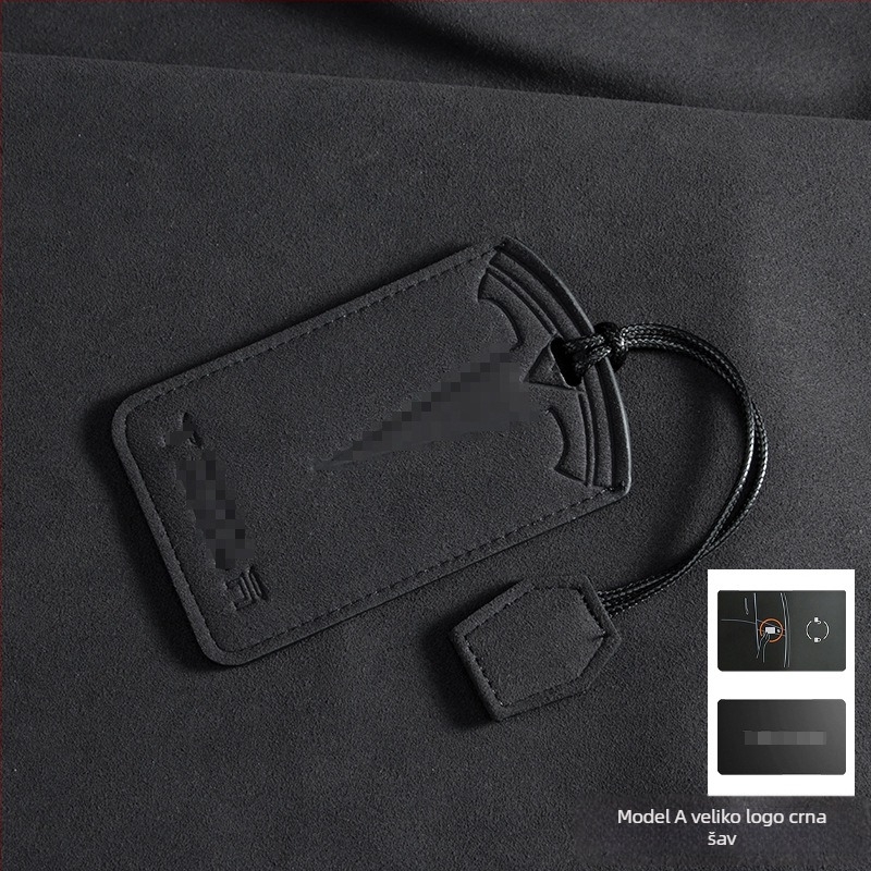Kućište za ključ Tesla karticu za Model 3 i Model Y, Suede materijal, Retro stil, Nancheng