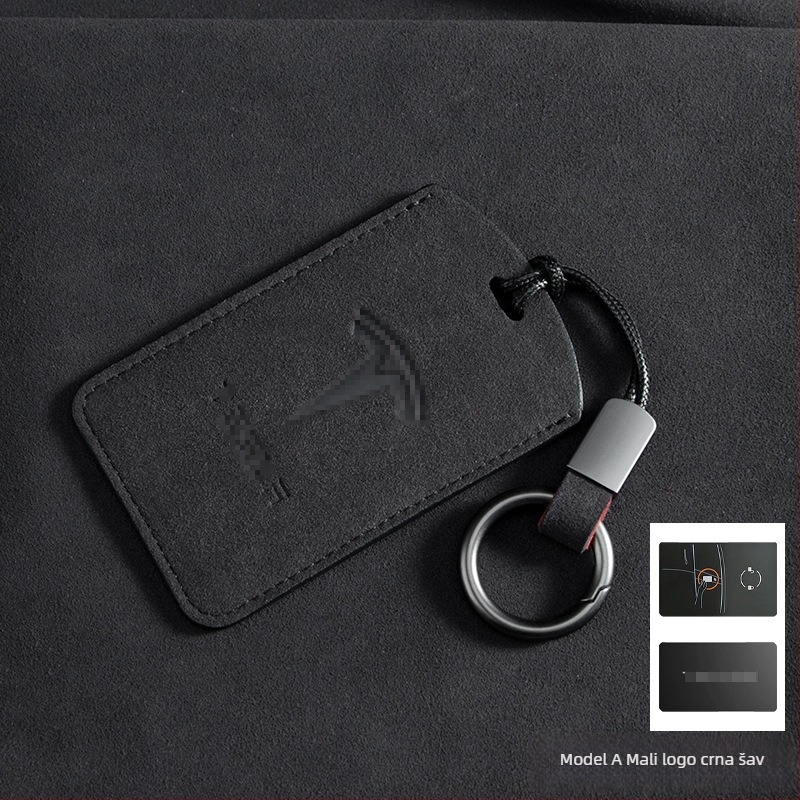 Kućište za ključ Tesla karticu za Model 3 i Model Y, Suede materijal, Retro stil, Nancheng