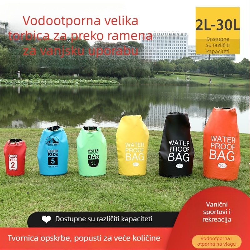 Vodootporna vanjska torba preko ramena s velikom kapacitom za rafting, plažu i planinarenje