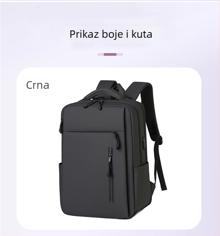 Laptop ranac od Oxford platna, vodootporan, unisex, s zakrivljenim naramenicama, podstava od poliestera.