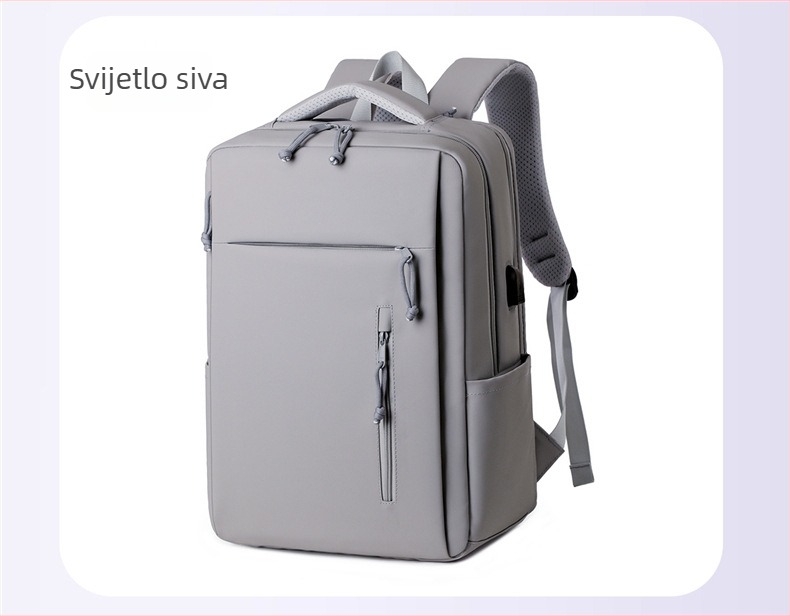 Laptop ranac od Oxford platna, vodootporan, unisex, s zakrivljenim naramenicama, podstava od poliestera.