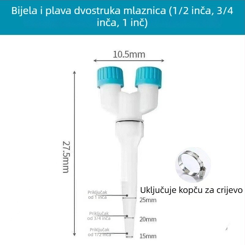 Atomizirajuća glava raspršivača za navodnjavanje vrta i staklenika, sustav crijeva