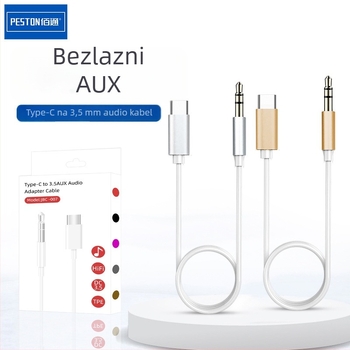 Type-C na 3,5 mm audio kabel - Baitong jbc-007, bakreni vodnik, jezgro od aluminijske legure, kompatibilan s digitalnim uređajima