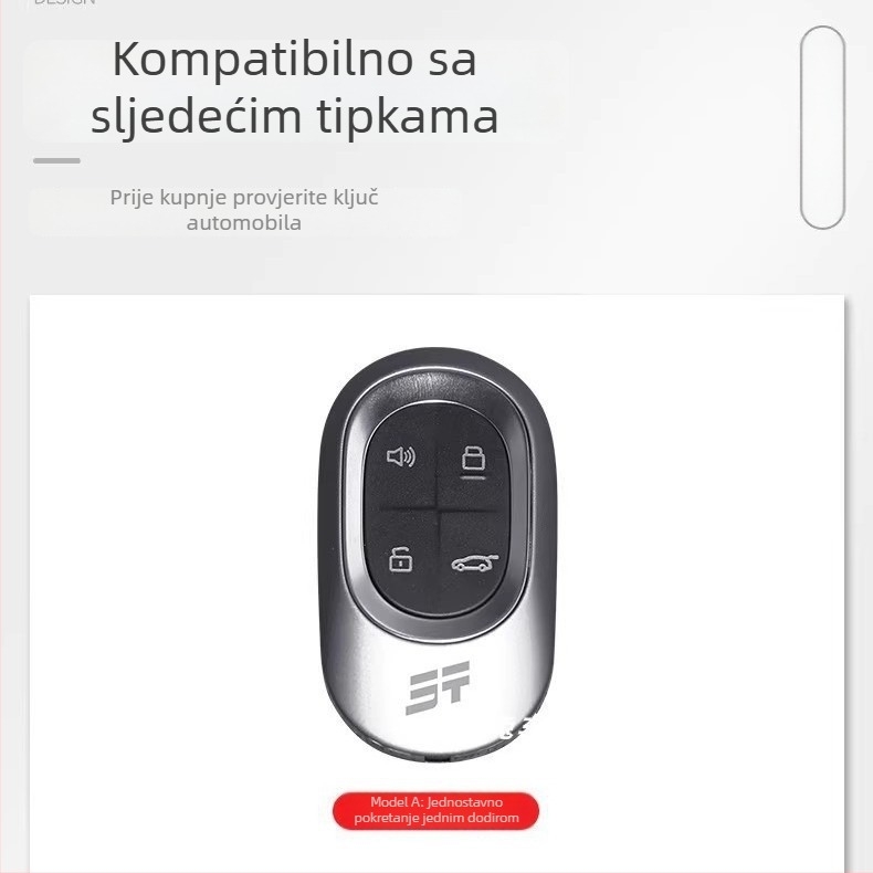 Kućište ključa za Jetour Mountain Sea L7/L9 - cinkova legura, minimalistički stil, šifra Jietu 03