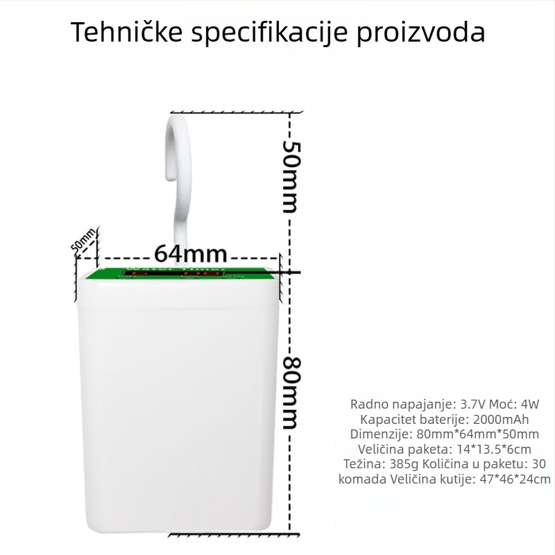 Automatsko uređaj za navodnjavanje s tajmerom za kućni vrt, kap-po-kap navodnjavanje, 1.2 L/s, plastika