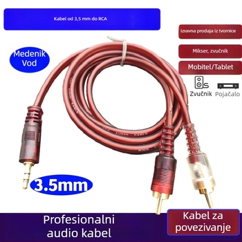 Type-C na dualni RCA audio kabel za Huawei i Xiaomi – spojite s pojačalom i zvučnicima (Type-C na dualni RCA; jezgro: CCA; vodič: bakar bez kisika)