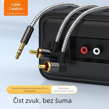 Lotus audio kabel 3,5 mm na 2 RCA, muški–muški, za PC, zvučnike i pojačalo