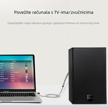 Lotus audio kabel 3,5 mm na 2 RCA, muški–muški, za PC, zvučnike i pojačalo