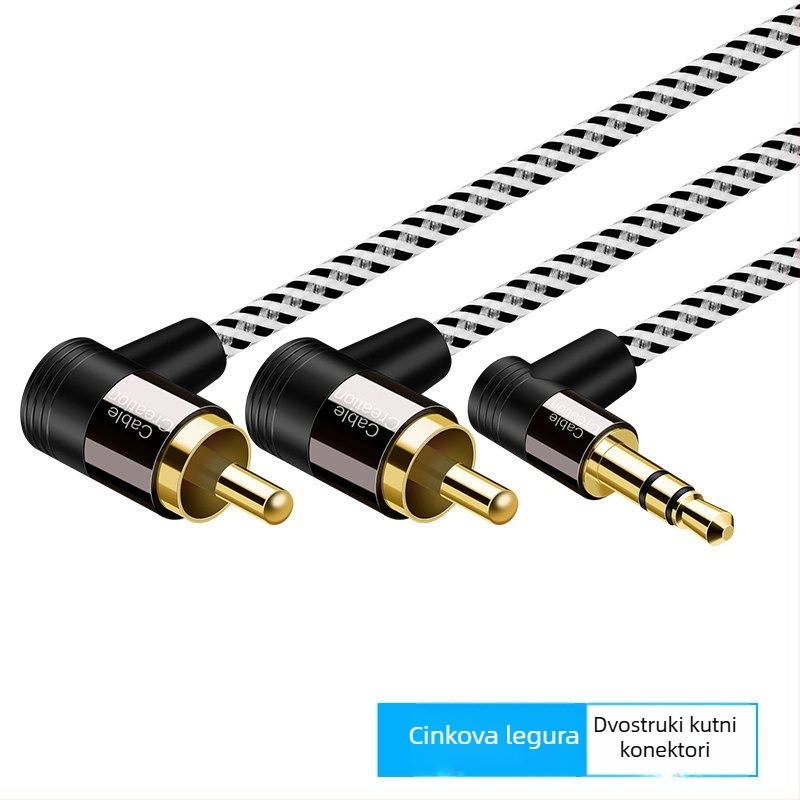 Lotus audio kabel 3,5 mm na 2 RCA, muški–muški, za PC, zvučnike i pojačalo