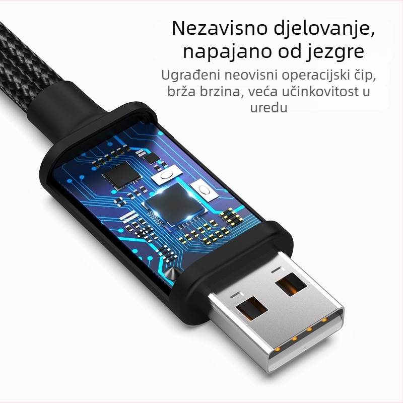 USB zvučna kartica s 3,5 mm adapterom za desktop i laptop – RXIX luoliang; zlatno premazivanje; jezgro: čista bakrena žica; težina 16 g (jezgro: čista bakrena žica)
