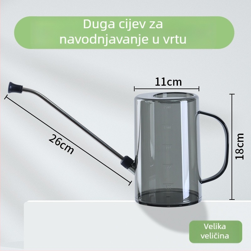 Olinze kanta za zalijevanje od nehrđajućeg čelika s dugim izljevom, velika kapaciteta za kućni vrt