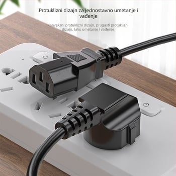 3-žilni univerzalni napajajući kabel s utikačem za PC i monitor | Model Pin Line, OEM obrada, Izdan ožujka 2024