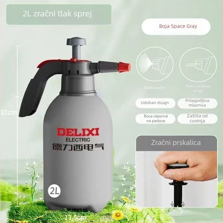 Delixi AL 2L kanica za zalijevanje / posuda za raspršivanje / tuš glava – PP/HDPE/ABS, ručni vrtni raspršivač