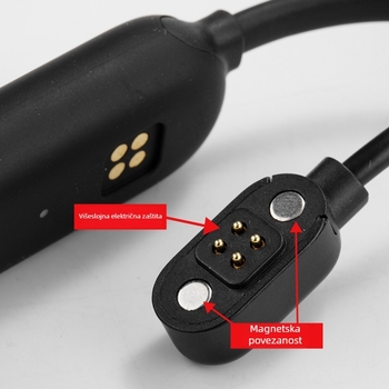 Magnetski kabel za podatke s zaštitnom pločom, razmak 2,54 mm, 4-pinski USB magnetski konektor za slušalice s koštanom provodljivošću i Bluetooth