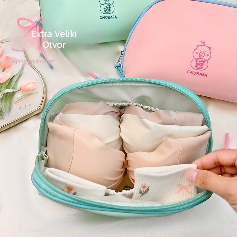 Putna torbica za organiziranje donjeg rublja, model A3, vodootporan poliester, velika kapaciteta, višenamjenska, za grudnjake, čarape i kozmetiku