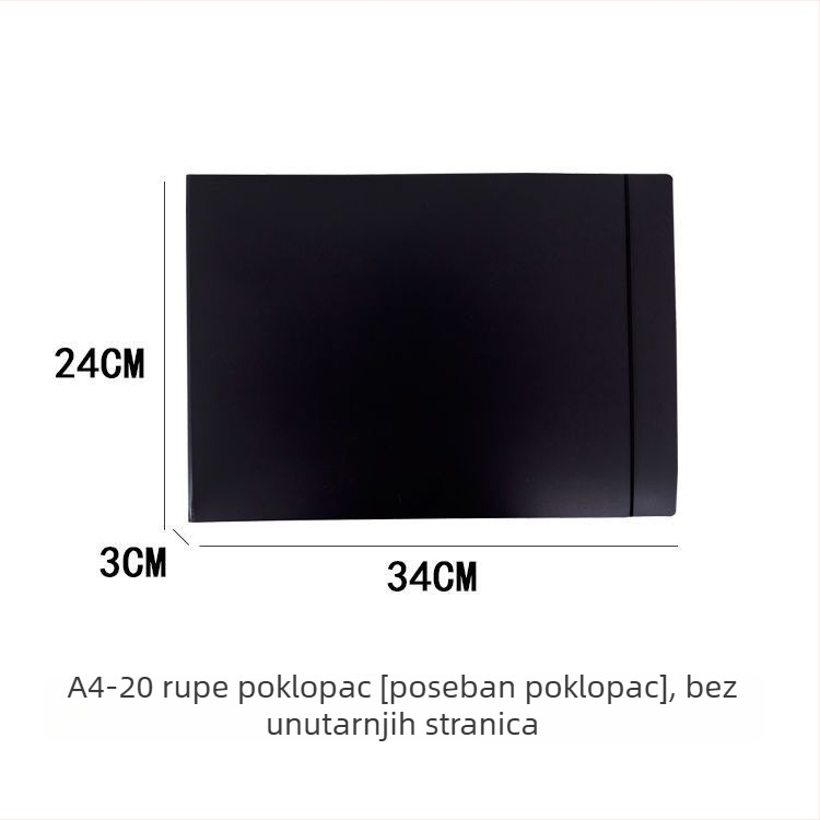 Plastična fascikla s jednim klipom, horizontalnim umetkom i višeslojna prozirna džepa