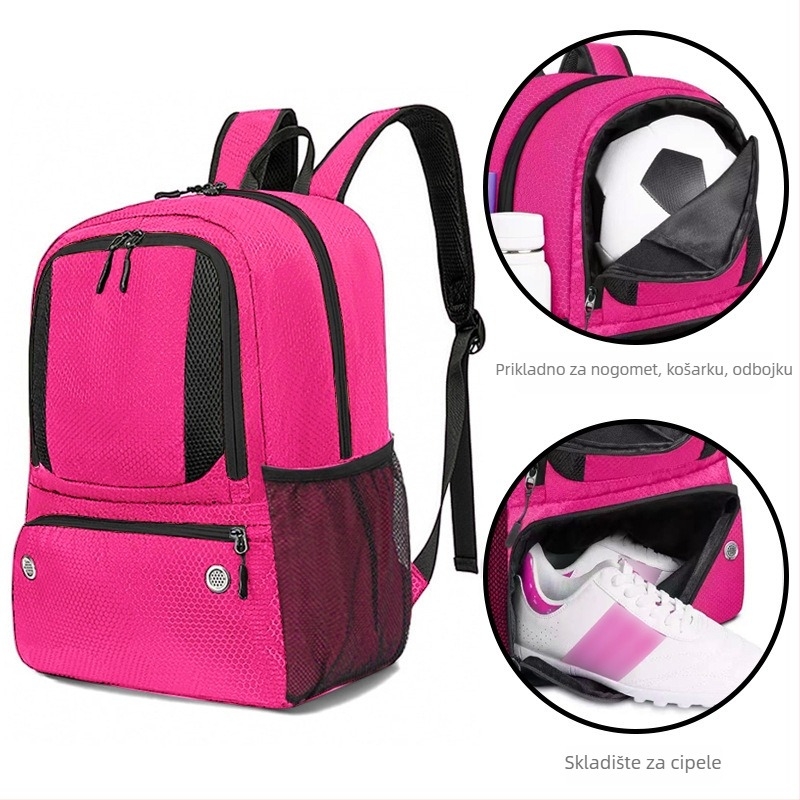 Ruksak za košarku s kapacitetom ispod 20 L, odvojeni pretinac za tenisice, vodootporan odjeljak, Oxford tkanina, kompatibilan s 15-inčnim laptopom