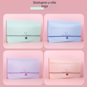 A6 PP fascikl s 13 pretinaca, akordion stil, vodootporna klasifikacija PDV računa, Smiley Face serija