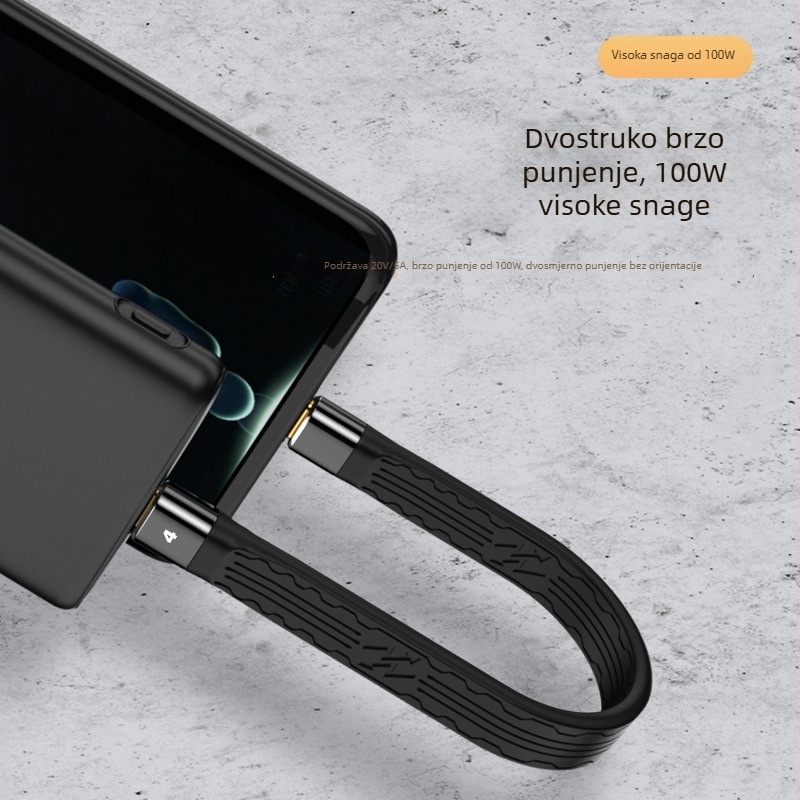 Thunderbolt 4 podatkovni kabel s fleksibilnim FPC, 8K UHD projekcija, PD 100W brzo punjenje, 40Gbps prijenos