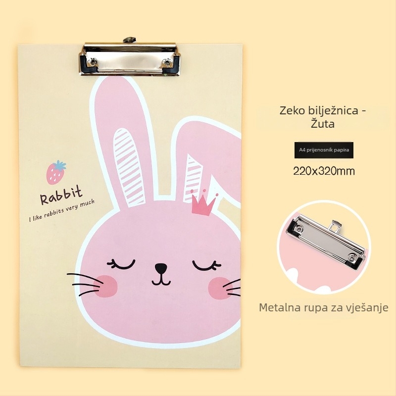 Moon Heng YH-4612 Mapa s klipom u obliku zeca, jednostrani klips mehanizam