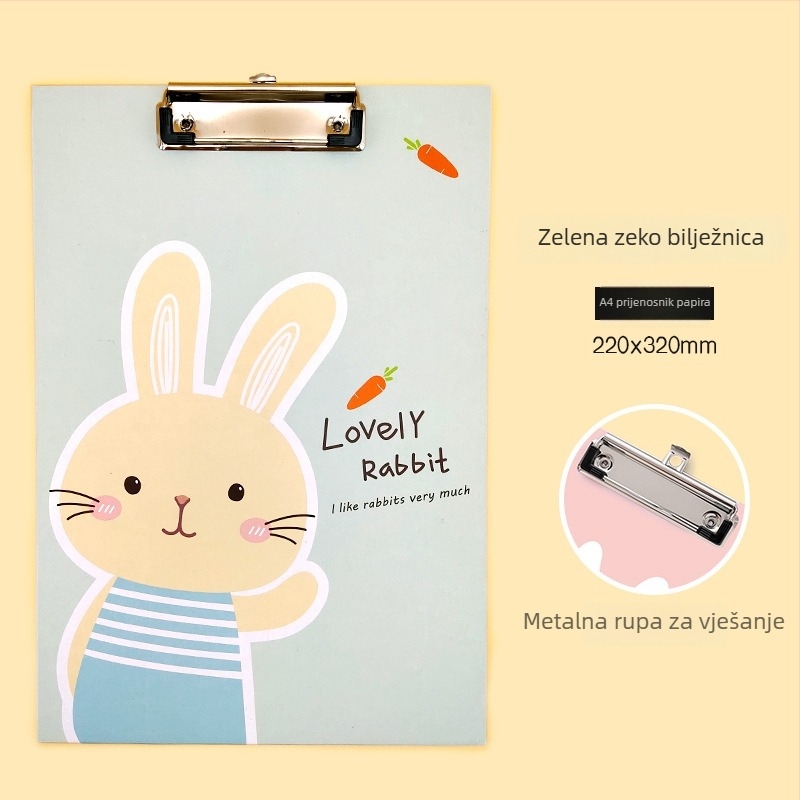 Moon Heng YH-4612 Mapa s klipom u obliku zeca, jednostrani klips mehanizam