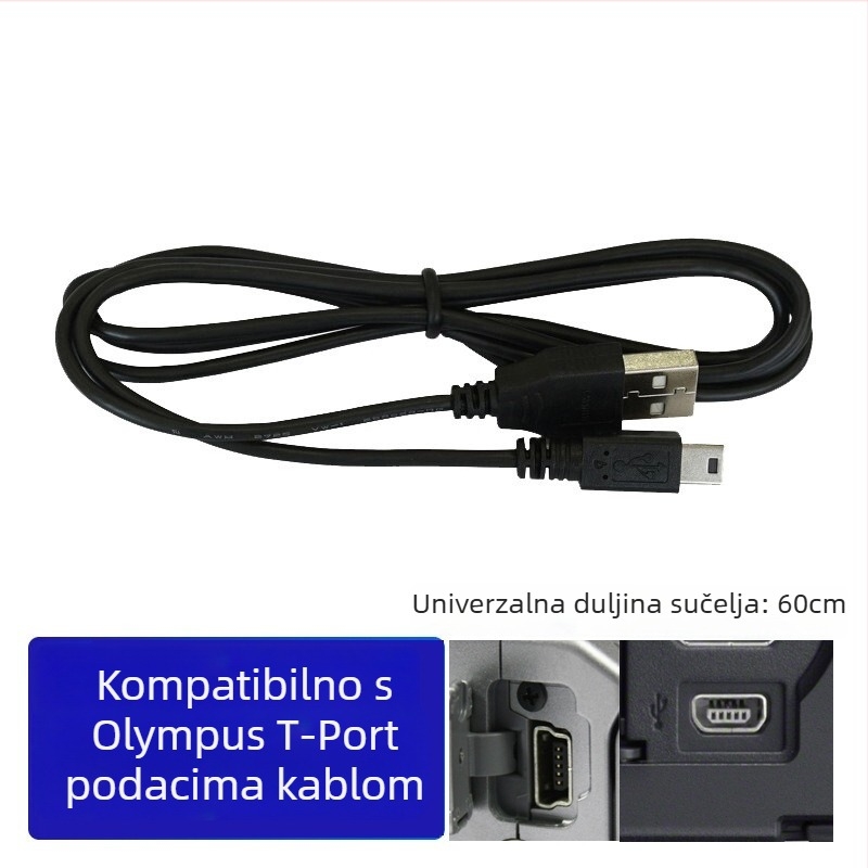 Kabel za podatke za Olympus CCD kameru, T-port linija, kompatibilan s U300, U400, C50/60, VG110, FE100, FE170