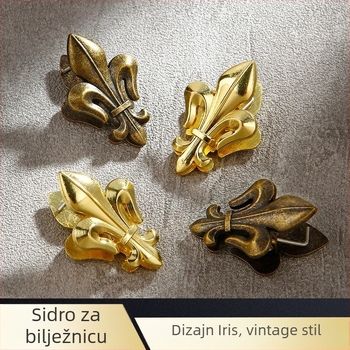 Klip za planer s motivom irisa, cinkovog legura, vintage metalni klip za bilješke i dokumente