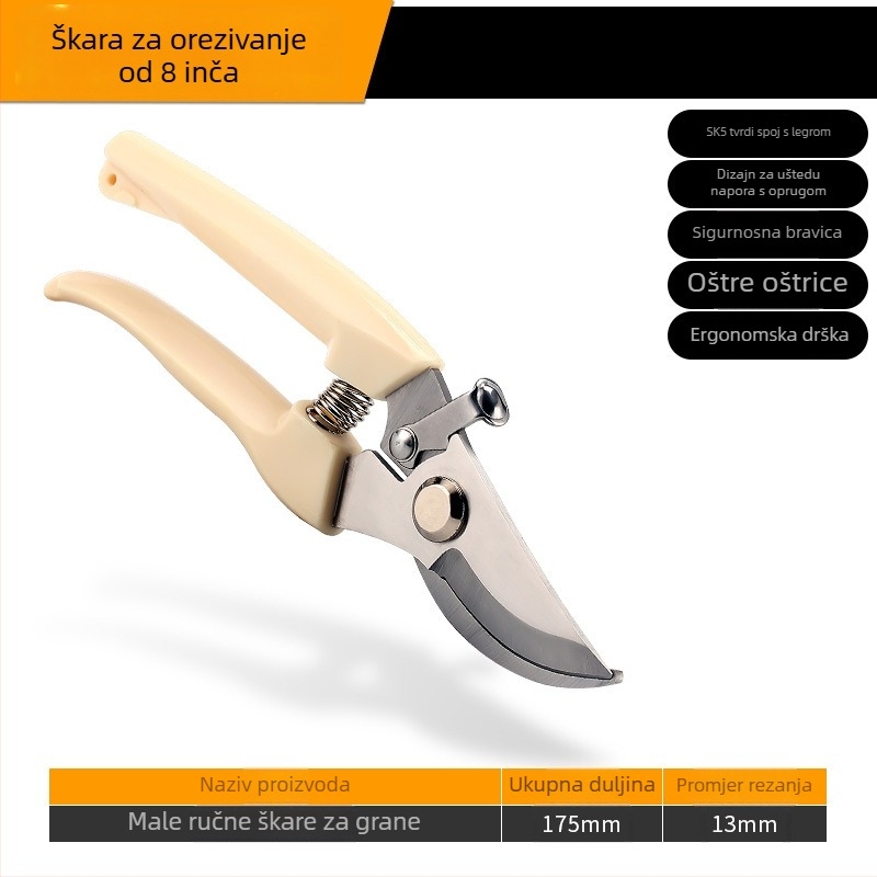 Mekla vrtne škarice za orezivanje grana i voćnih stabala