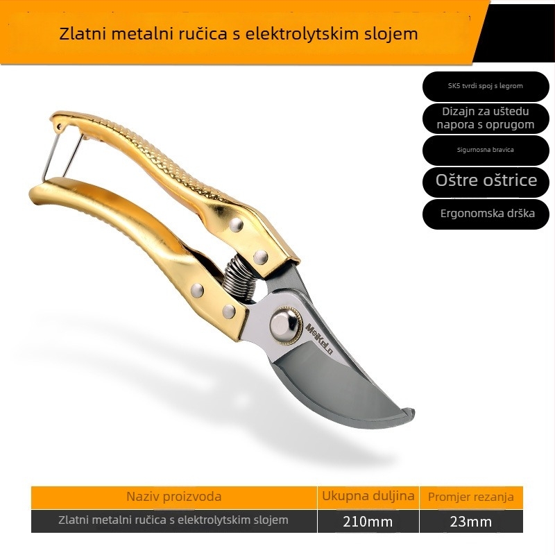 Mekla vrtne škarice za orezivanje grana i voćnih stabala