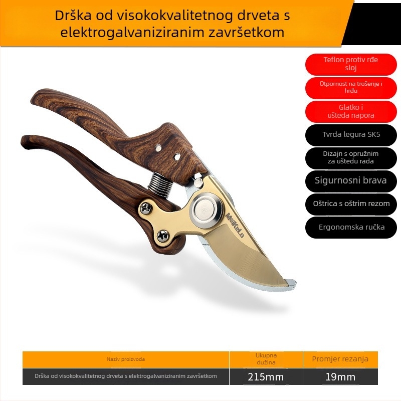 Mekla vrtne škarice za orezivanje grana i voćnih stabala