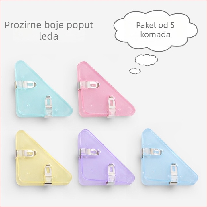 Bedome 501 Plastični trokutasti kutni klip za učenike, fiksni klip, protiv savijanja, višenamjenski kutni klip