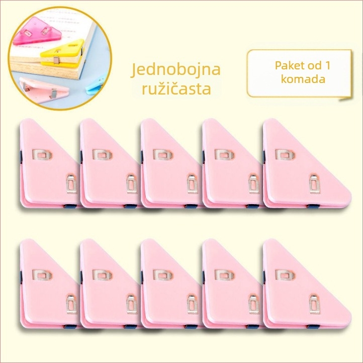 Bedome 501 Plastični trokutasti kutni klip za učenike, fiksni klip, protiv savijanja, višenamjenski kutni klip