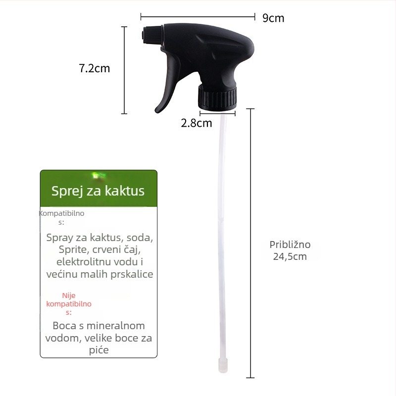Kanica za zalijevanje / sprej kanta, Dizajn crtani kaktus, Plastika, Yucheng, Za vrt