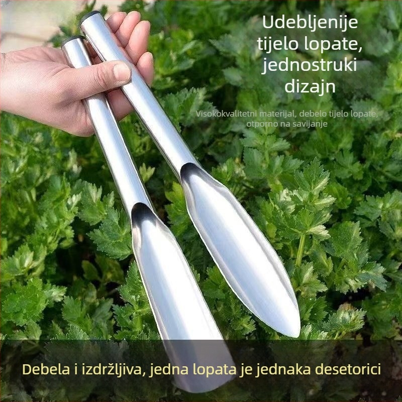 Lopata za vrtlarstvo od nehrđajućeg čelika, jedinstvena konstrukcija, za sadnju cvijeća i povrća, kopanje tla i divljeg povrća