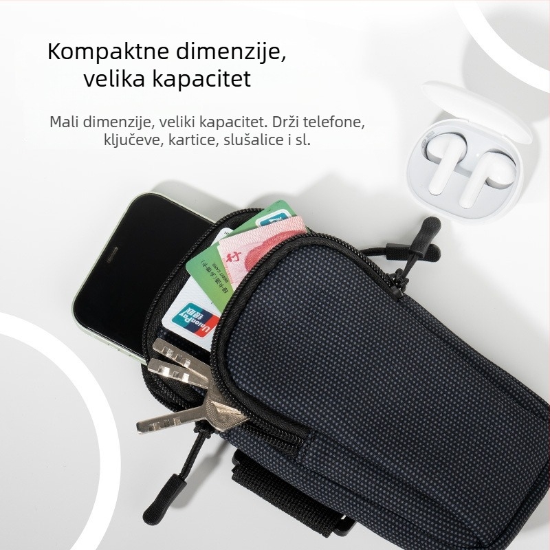 Torba za telefon na ruci za trčanje, vodootporna, materijal diving cloth, TOUROMAN, za vanjske sportove