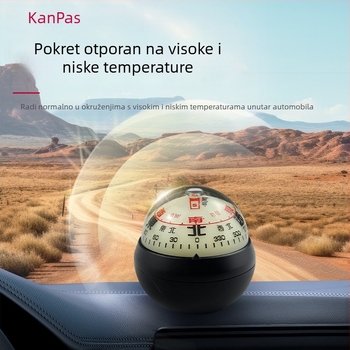 Automobilska kugla vodilica kompas – visoka preciznost, svijetli, metalno tijelo (Materijal: Metal)