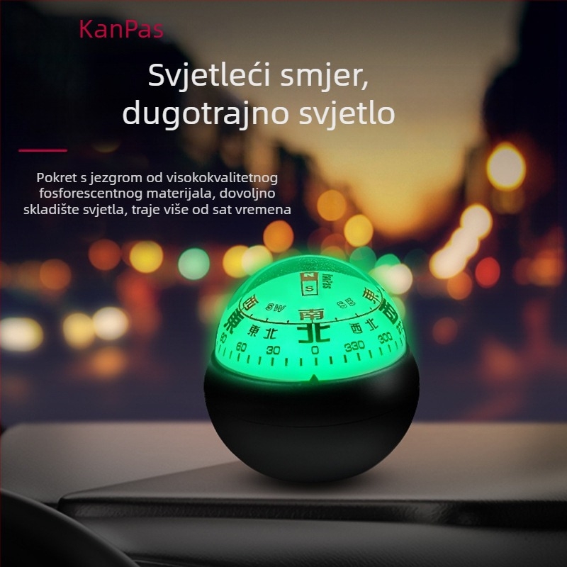 Automobilska kugla vodilica kompas – visoka preciznost, svijetli, metalno tijelo (Materijal: Metal)