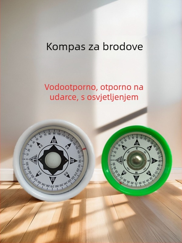 Pomorski magnetski kompas s otpornošću na udarce, vodootporan, električno osvijetljen