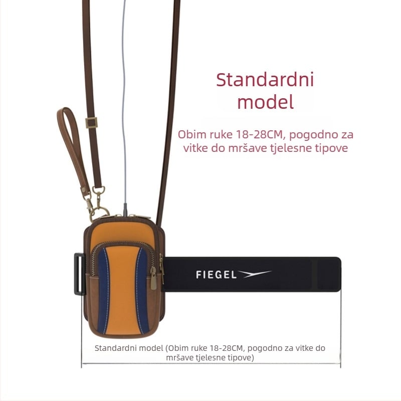 Torba za ruku za telefon za trčanje - unisex, PU materijal, prozračna, za vanjske sportove, urbanog jednostavnog dizajna